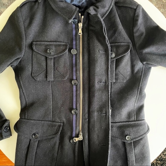 Daniele Alessandrini Wool Blend Military Jacket Black Men’s Size Medium - Picture 4 of 15